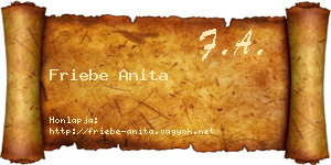 Friebe Anita névjegykártya