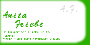 anita friebe business card